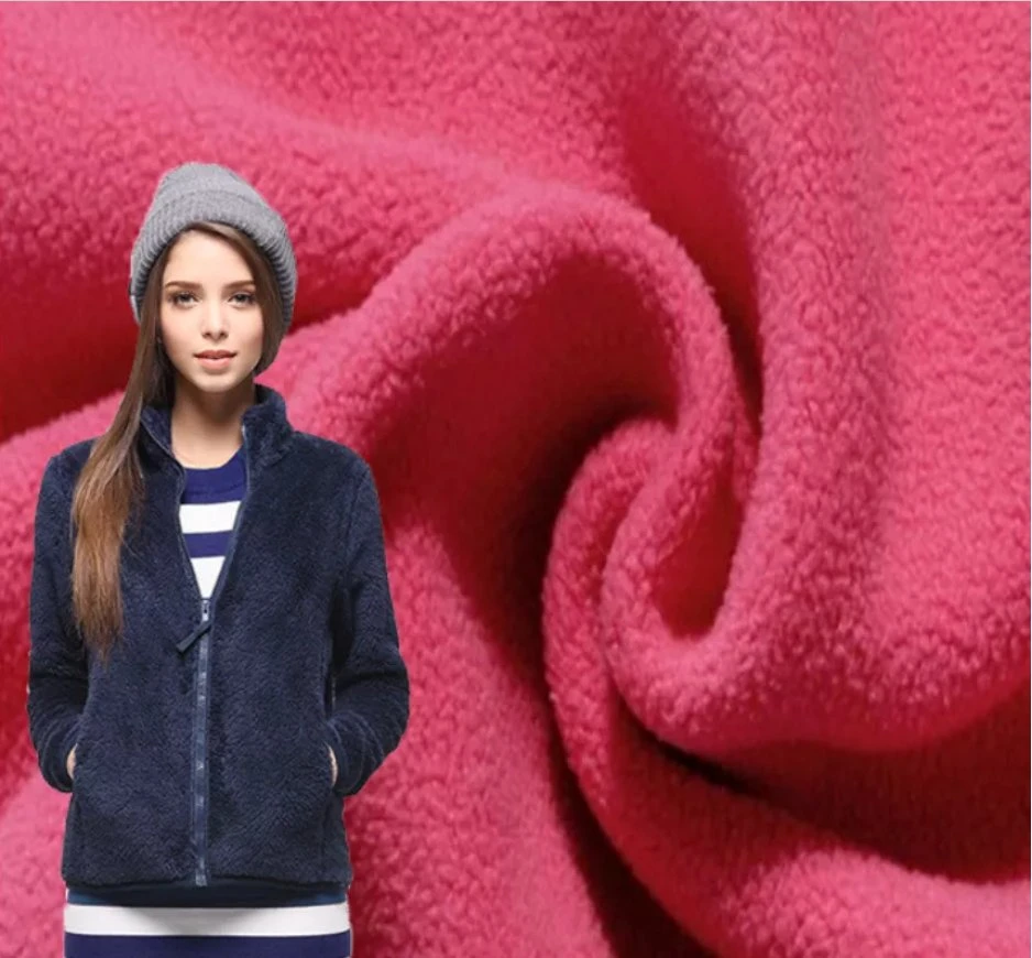 Sustainable Supply Chain Classic Polyester Brushed Fleece Fabric for Outwear in Winter