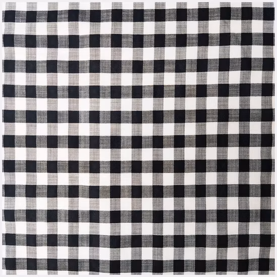 Tecido 100% Tencel Ecológico Atacado Lenzing Preto e Branco Xadrez Sustentável